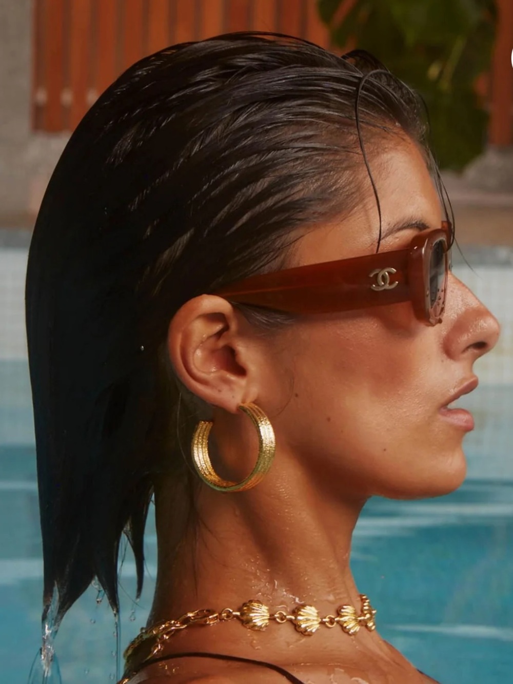 Emma Pills Gold Hoop Earrings